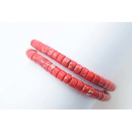red jasper  roundel  6*4mm   bracelet 7.5inch FPPJ wholesale beads nature gemstone