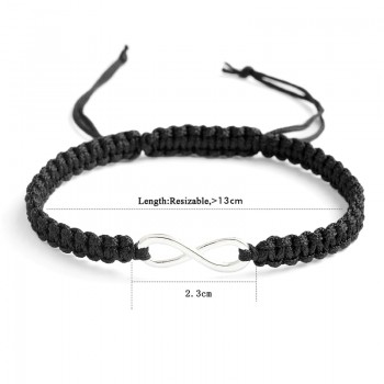 QIHE JEWELRY 2pcs Infinity Handmade Bracelet Set Friendship Bracelet Set Infinity Love Couples Bracelet Set Infinity Jewelry