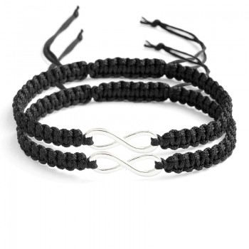 QIHE JEWELRY 2pcs Infinity Handmade Bracelet Set Friendship Bracelet Set Infinity Love Couples Bracelet Set Infinity Jewelry