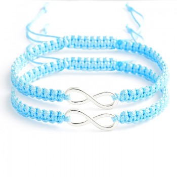 QIHE JEWELRY 2pcs Infinity Handmade Bracelet Set Friendship Bracelet Set Infinity Love Couples Bracelet Set Infinity Jewelry