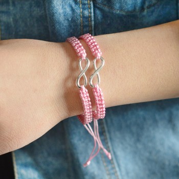 QIHE JEWELRY 2pcs Infinity Handmade Bracelet Set Friendship Bracelet Set Infinity Love Couples Bracelet Set Infinity Jewelry