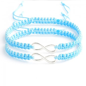 QIHE JEWELRY 2pcs Infinity Handmade Bracelet Set Friendship Bracelet Set Infinity Love Couples Bracelet Set Infinity Jewelry