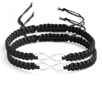 QIHE JEWELRY 2pcs Infinity Handmade Bracelet Set Friendship Bracelet Set Infinity Love Couples Bracelet Set Infinity Jewelry