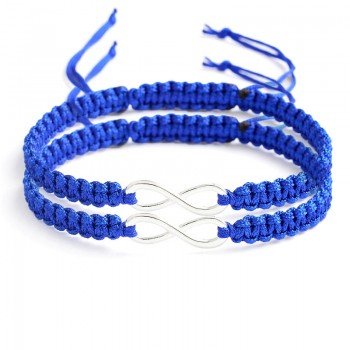 QIHE JEWELRY 2pcs Infinity Handmade Bracelet Set Friendship Bracelet Set Infinity Love Couples Bracelet Set Infinity Jewelry