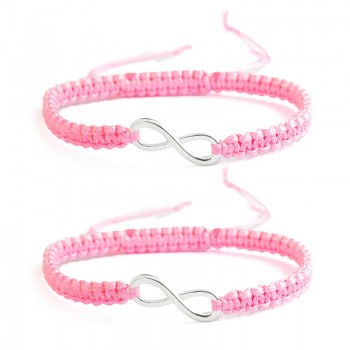 QIHE JEWELRY 2pcs Infinity Handmade Bracelet Set Friendship Bracelet Set Infinity Love Couples Bracelet Set Infinity Jewelry