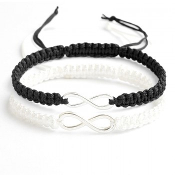 QIHE JEWELRY 2pcs Infinity Handmade Bracelet Set Friendship Bracelet Set Infinity Love Couples Bracelet Set Infinity Jewelry