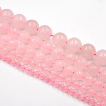 Free Shipping Natural Stone Rose Pink Quartz Crystals Round Beads 4-12mm  Wholesale Loose Beads for Jewelry Making Necklace DIY