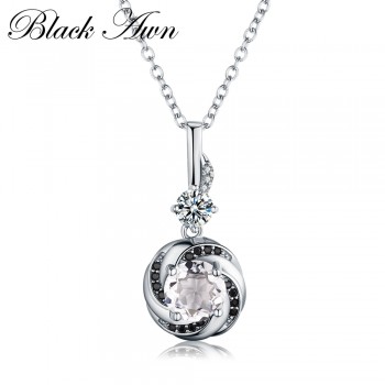 925 Sterling Silver Fine Jewelry Sets Trendy Engagement Wedding Necklace+Earring for Women PT159