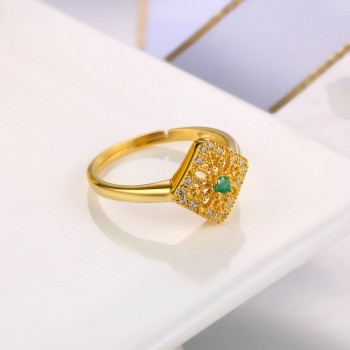 MoBuy Natural Gemstone Emerald 4pcs Jewelry Sets 100% 925 Sterling Silver Yellow Gold Fine Jewelry For Women Wedding V029EHNR