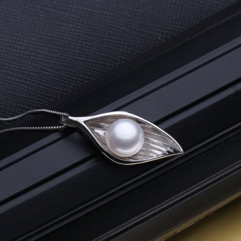 FENASY Nice Natural Pearl Jewelry Sets ,925 Sterling Silver pendant Necklace for women Pearl Earrings 2018 and wedding rings