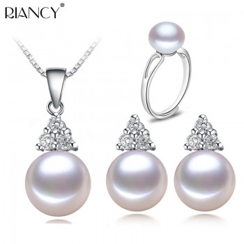 Freshwater Pearl Jewelry Sets 925 Silver Women,natural pearl jewelry 925 sterling silver jewelry girlfriend birthday best gift