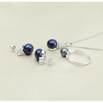 Freshwater Pearl Jewelry Sets 925 Silver Women,natural pearl jewelry 925 sterling silver jewelry girlfriend birthday best gift