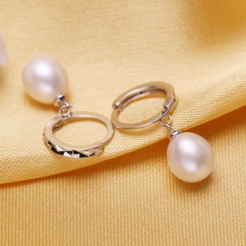 FENASY Pearl Jewelry,Pearl Pendant Necklace, Freshwater Pearl Earrings, with 925 Sterling Silver ,J00s