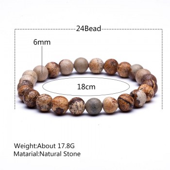 Natural Stone Beads Bracelets High Quality Tiger Eye Buddha Lava Round Beads Elasticity Rope Bracelets for women amp; men jewelry