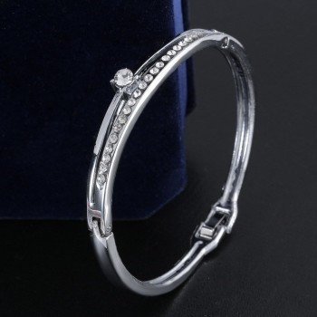 12 Styles Love Heart Bracelets Screw Bangles Women Stainless Steel Bracelet Bangle  Inlay Rhinestone Gold Silver Jewelry Gift