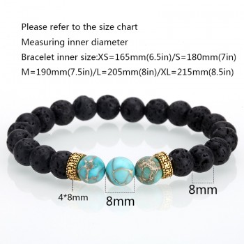 Mcllroy Stone bracelet/men/for women/natural/lava/bead bracelets male bangle handmade custom size yaga jewelry bracelet homme