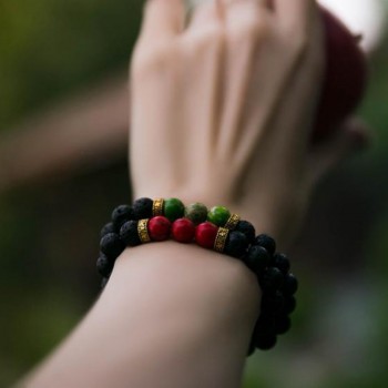 Mcllroy Stone bracelet/men/for women/natural/lava/bead bracelets male bangle handmade custom size yaga jewelry bracelet homme