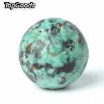 TopGoods Natural Gemstone Beads Green African Turquoise Stone Loose Rosary Beads 6/8/10mm Round Gem Stone For Bracelet Making