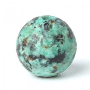 TopGoods Natural Gemstone Beads Green African Turquoise Stone Loose Rosary Beads 6/8/10mm Round Gem Stone For Bracelet Making
