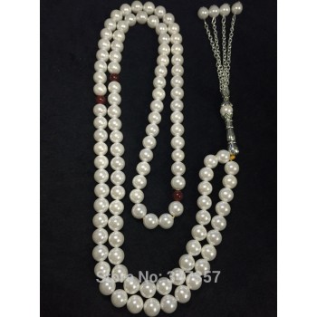 Buddhism 108 Beads  Pearl Shell Material  8mm Size Prayer Beads Islamic Muslim Tasbih Allan Misbaha Sibha Free shipping