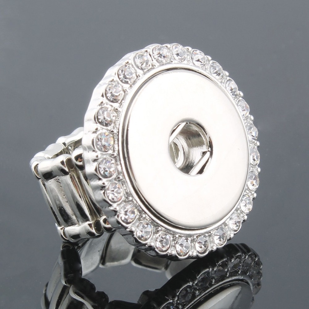 2017 Vintage DIY elastic snaps ring fit 18mmamp;12mm metal snap buttons womens fashion jewelry Mens ring one direction ZH001