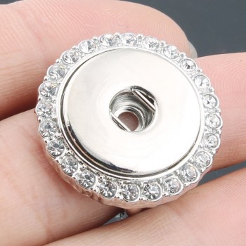 2017 Vintage DIY elastic snaps ring fit 18mmamp;12mm metal snap buttons womens fashion jewelry Mens ring one direction ZH001