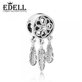 EDELL 100% 925 Sterling Silver Genuine 797200-1 SPIRITUAL DREAMCATCHER CHARM  Original Women Jewelry
