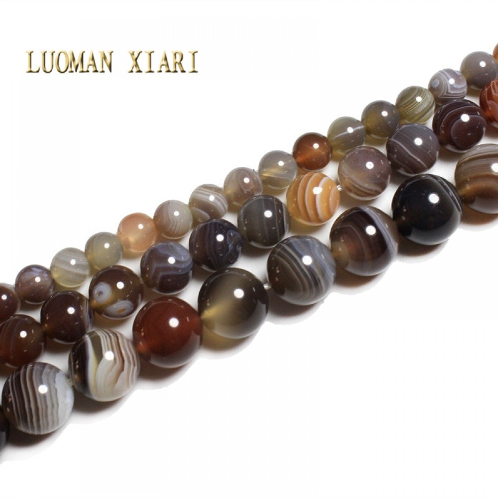 LUOMAN XIARI  Natural AAA+ Fine Persian Onyx Agate Stone Beads For Jewelry Making DIY Bracelet Necklace  6/8/10 mm Strand 15