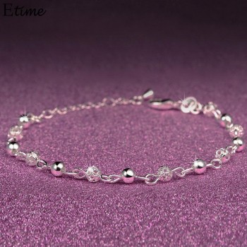 FANALA Bracelets For Women Bangle Silver Color Link Chain Cuff Charm Bracelets Jewelry Gift Bracelet Men Armbanden Voor Vrouwe