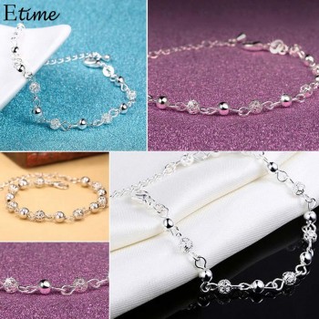 FANALA Bracelets For Women Bangle Silver Color Link Chain Cuff Charm Bracelets Jewelry Gift Bracelet Men Armbanden Voor Vrouwe