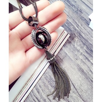2016 New Women New Fashion All-match Sweater Chain Necklace Tassel Sweater Long Cross Pendant Necklace Accessories