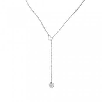 2018 Hot Beauty Charm Women Stainless Steel Heart Pendant Chain Necklace ladies girl choker collar ribbon gold Silver DROPSHIP #