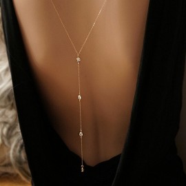 New Fashion Punk 2018 Necklace Back Necklace Simple Crystal Back Necklace Necklace Lady Wholesale Sales Colar Feminino