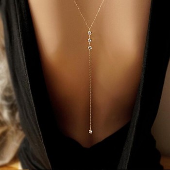 New Fashion Punk 2018 Necklace Back Necklace Simple Crystal Back Necklace Necklace Lady Wholesale Sales Colar Feminino