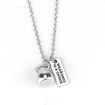 MQCHUN Fitness Gym dumbbell necklace Pendant Jewelry Bodybuilding Necklaces Men Women Sport Kettlebell Barbell Dumbbell Gift