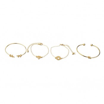 4Pcs Charm Bracelet For Women Rose Gold Pulsera Jewelry Stainless Steel Chain Armbanden Bijoux Femme Bridesmaid Gifts 5FN