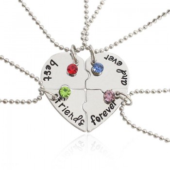 Best Friend Pendant Necklace Women BFF Best Friends Forever Key Tai Chi Animal Heart Necklaces Pendants Xmas Gifts Collier Femme