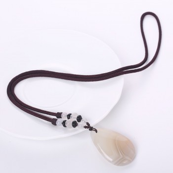 Original Natural Agate Necklace Water Drop Pendant Long Chain Bohemia Necklace Pendant Reiki Onyx Charms Lucky Fine Jewelry Gift