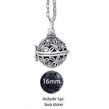 Dropshipping Felt Ball Lava Stone Aromatherapy Antique Vintage Glow Diffuser Necklace Locket Necklace for Perfume Essential Oil