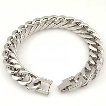 CHIMDOU Men Bracelet Silver Color / Gold Color Black Stainless Steel Bracelet amp; Bangle Male Accessory Hip Hop Party Rock Jewelry