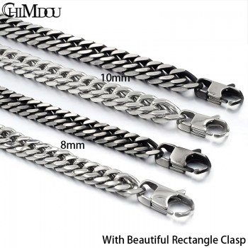 CHIMDOU Men Bracelet Silver Color / Gold Color Black Stainless Steel Bracelet amp; Bangle Male Accessory Hip Hop Party Rock Jewelry