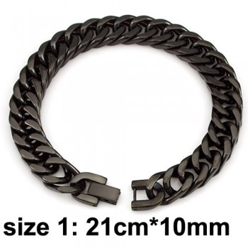 CHIMDOU Men Bracelet Silver Color / Gold Color Black Stainless Steel Bracelet amp; Bangle Male Accessory Hip Hop Party Rock Jewelry