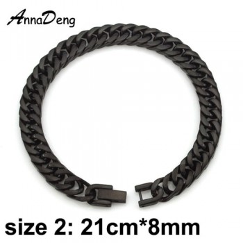 CHIMDOU Men Bracelet Silver Color / Gold Color Black Stainless Steel Bracelet amp; Bangle Male Accessory Hip Hop Party Rock Jewelry