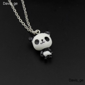 Trusta 2017 New Fashion Jewelry Cute Panda Pendant 16 Short Necklace CN04 Child Girls Gift Wholesale Drop Shipping