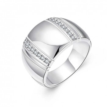 Jemmin 925 Sterling Silver Woman/ Man Lovers Ring CZ Crystal Wedding Engagement Wholesale Fashion Finger Rings Jewelry