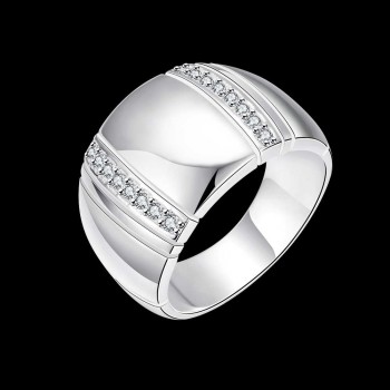 Jemmin 925 Sterling Silver Woman/ Man Lovers Ring CZ Crystal Wedding Engagement Wholesale Fashion Finger Rings Jewelry
