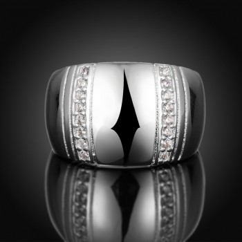 Jemmin 925 Sterling Silver Woman/ Man Lovers Ring CZ Crystal Wedding Engagement Wholesale Fashion Finger Rings Jewelry