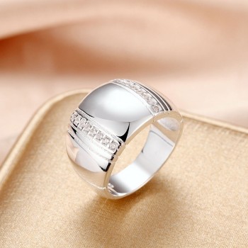 Jemmin 925 Sterling Silver Woman/ Man Lovers Ring CZ Crystal Wedding Engagement Wholesale Fashion Finger Rings Jewelry