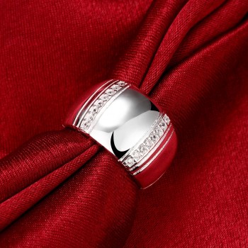 Jemmin 925 Sterling Silver Woman/ Man Lovers Ring CZ Crystal Wedding Engagement Wholesale Fashion Finger Rings Jewelry