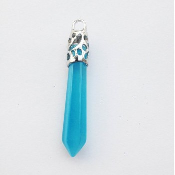 Natural Hexagonal Pointed Reiki Chakra Pendant Beads Healing Jewelry For Necklace Jewelry Making